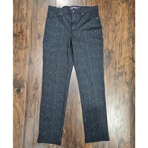 Gloria Vanderbilt Tapered Leg High Rise Pants Size 8 Gray Black New